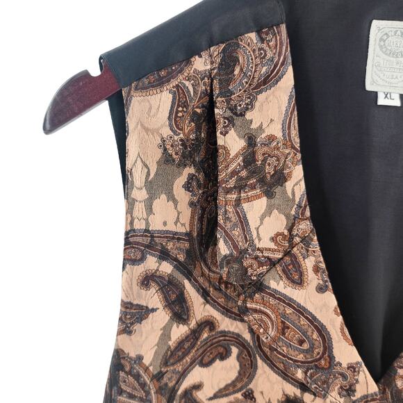 WAH Maker True West Paisley Women’s Vest Arizona Brown Tan XL Polyester - Picture 6 of 14